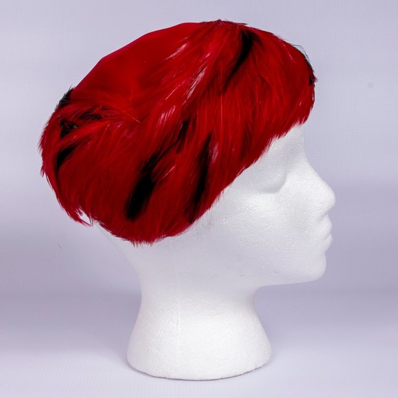 Modern Miss Vintage Velvet & Feather Hat - Picture 5 of 8